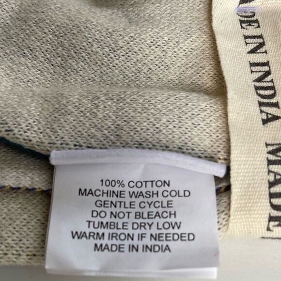 BABY BLANKET & BIB SET HANUKKAH IVORY & BLUE NWT - Picture 7 of 8